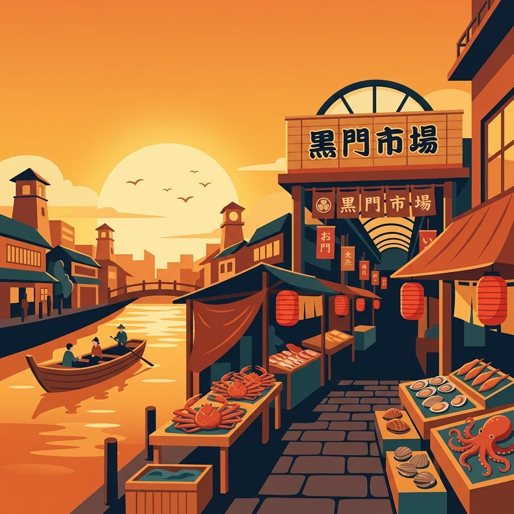 Kuromon naar Dotonbori Eats