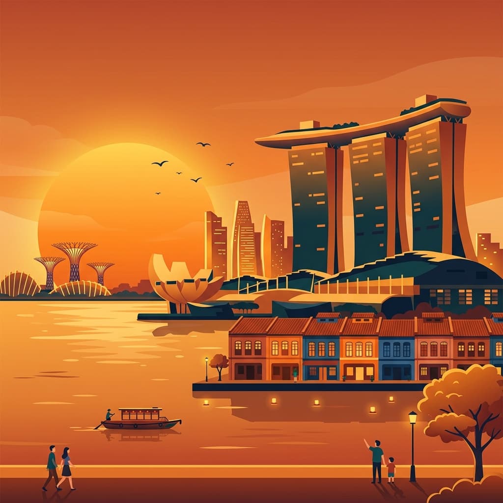 Futuristische Iconen van Marina Bay